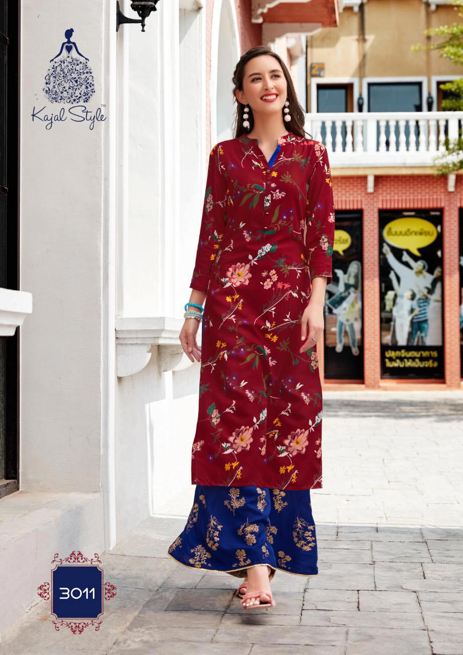 Fashion Biba Vol-3 Kajal Style Rayon Printed Kurtis Fashion Biba Vol-3 Kajal Style Rayon Printed Kurtis